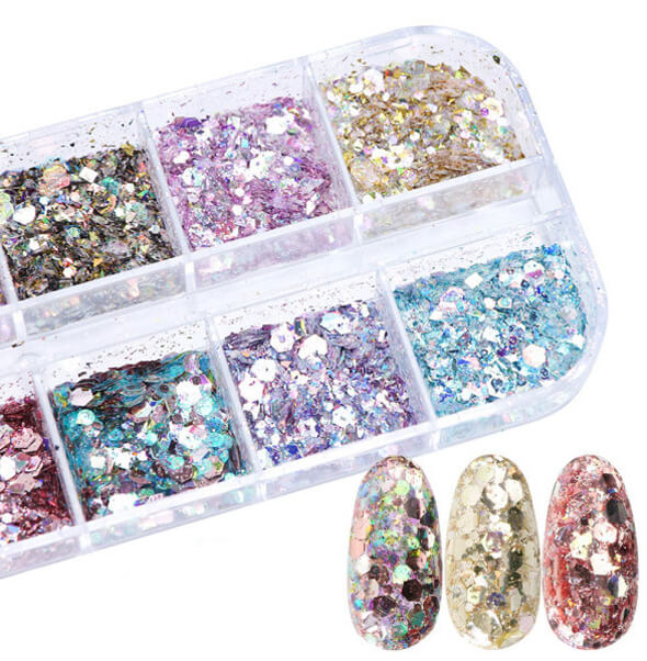 UnicornSpree™️ 12-Color Nail Glitter Sequins