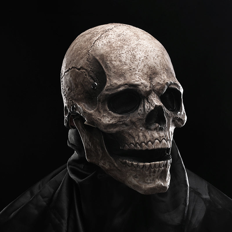Full Head Skull Mask/Helmet with Movable Jaw