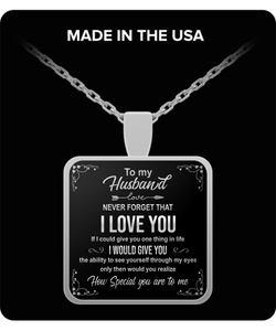 To My Husband - "You Are Special" Silver Pendant Necklace