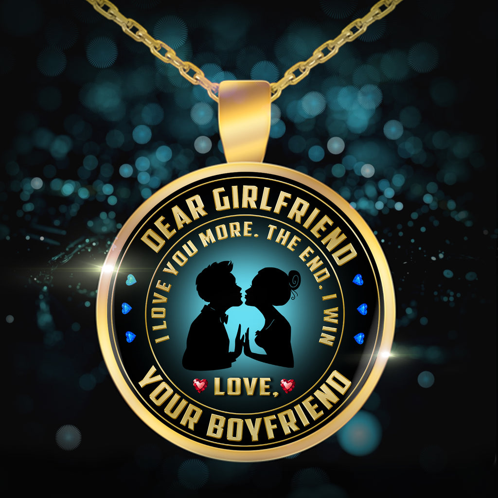 Dear Girlfriend - "I Love You More" Gold Pendant Necklace