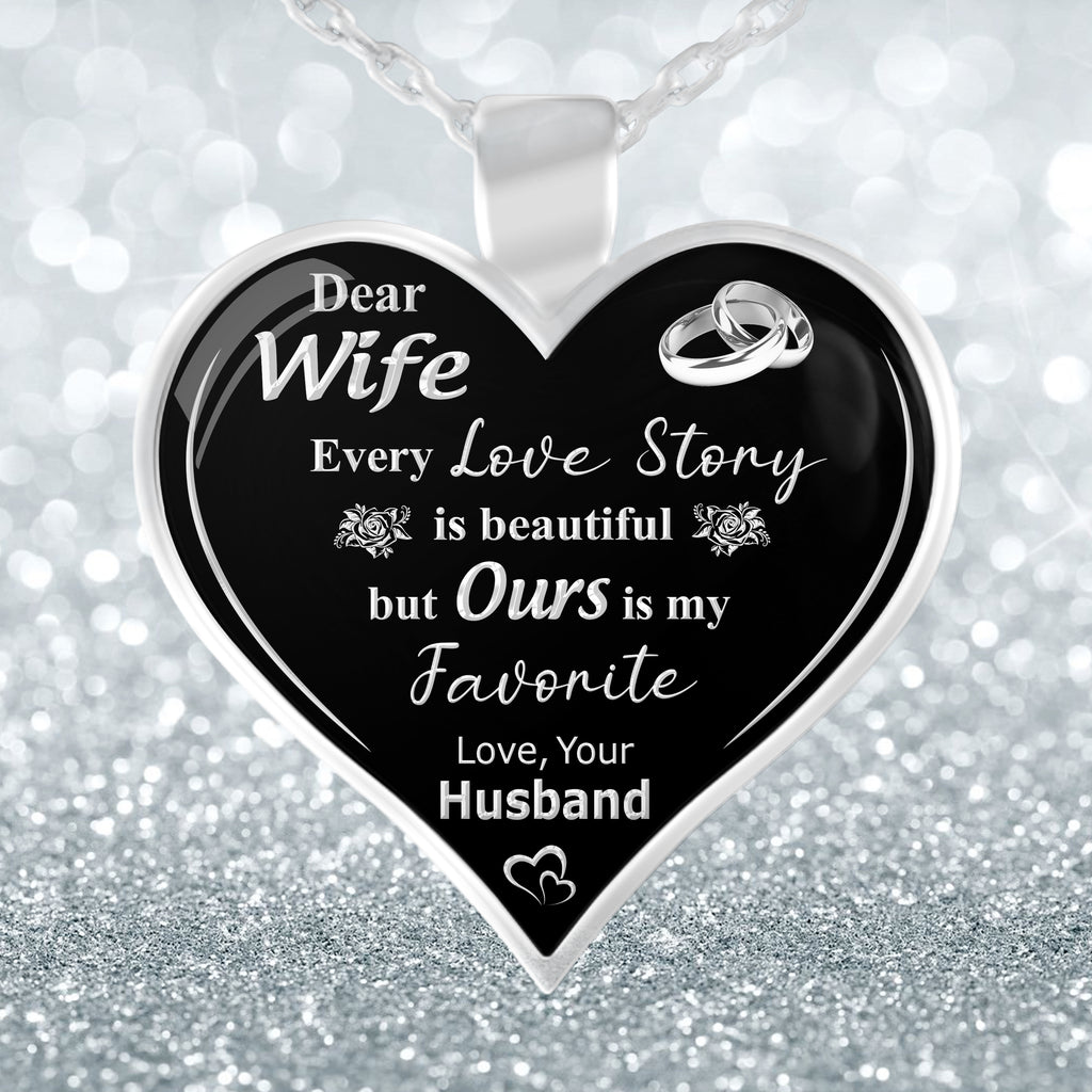 Dear Wife - "Our Love Story" Silver Pendant Necklace