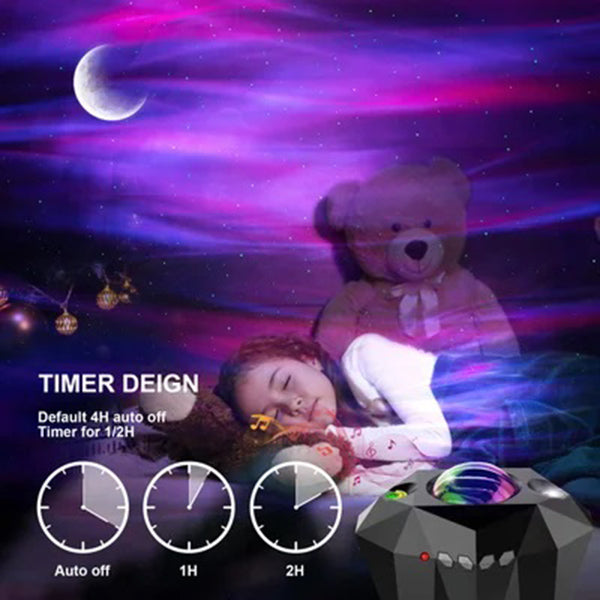 2022 New Aurora Moon Projector with Music Bluetooth Speaker